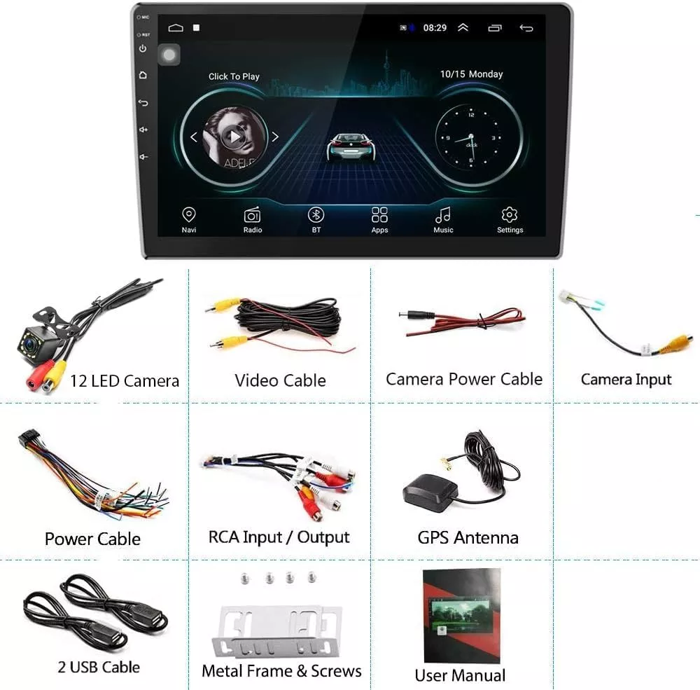 10.1-inch Android 15 Touchscreen Double DIN Plug-and-Play Car Audio 7 10.1-inch Android 15 Touchscreen Double DIN Plug-and-Play Car Audio 07