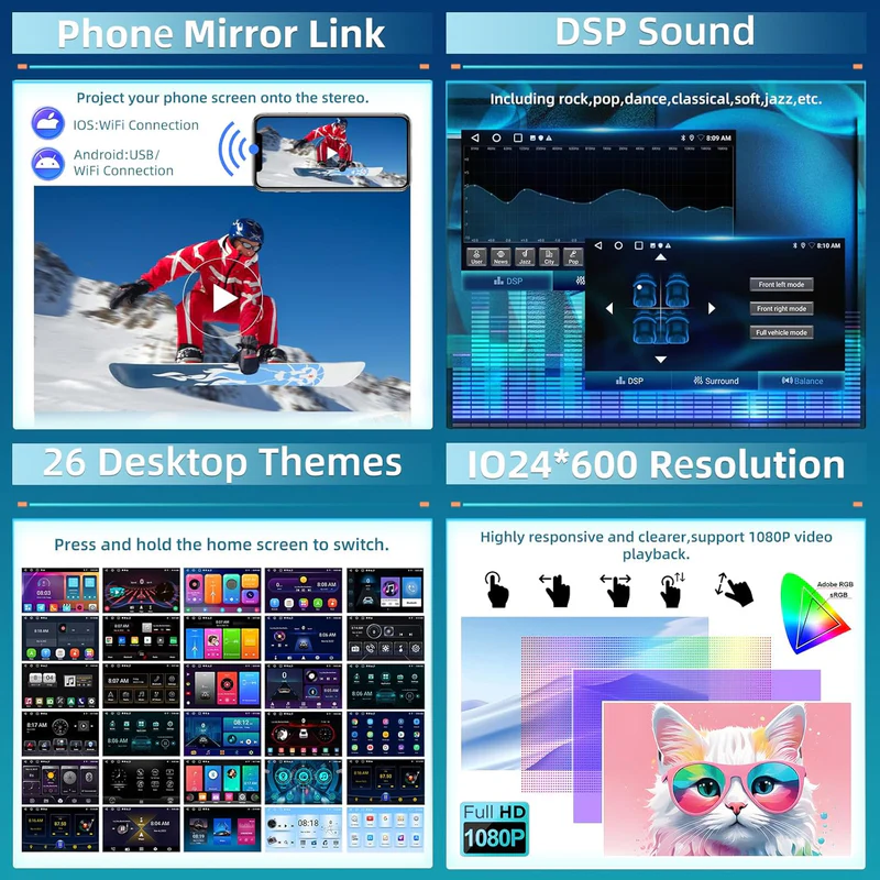 10.1 inch Dual Din Android 13 Android Car Head Units 7 10.1 inch Dual Din Android 13 Android Car Head Units 07