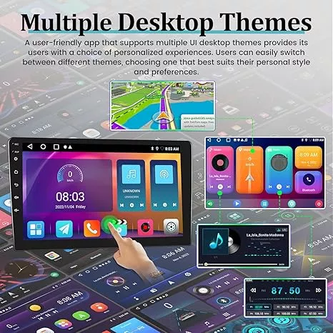 10.1 inch HD 1080P 2.5D tempered glass mirror Android Car Head Units 6 10.1 inch HD 1080P 2.5D tempered glass mirror Android Car Head Units 09