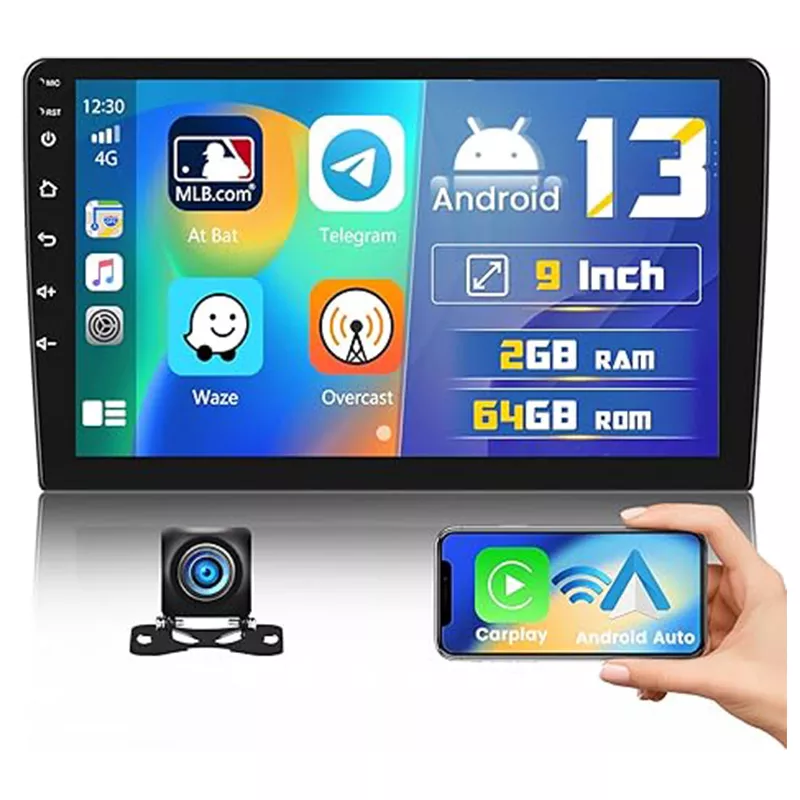 9-inch Dual Din Bluetooth Touchscreen Android Auto Car Stereo 1 9-inch Dual Din Bluetooth Touchscreen Android Auto Car Stereo 01