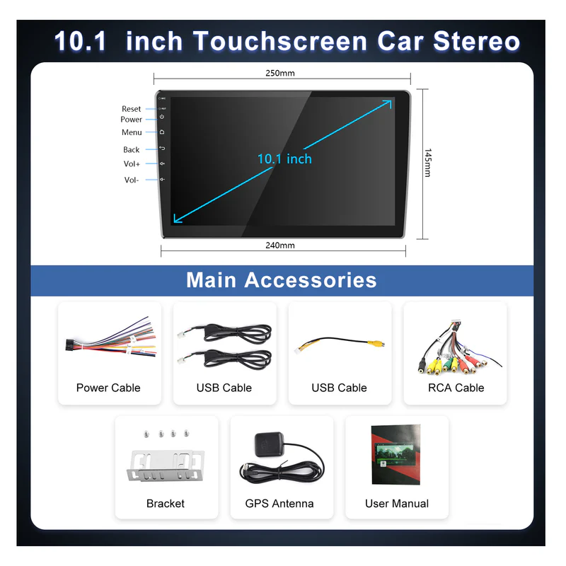 Dickcar Android Auto Car Stereo 10.1-inch Touchscreen 8 Dickcar Android Auto Car Stereo 10.1-inch Touchscreen 08
