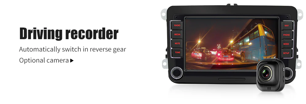 Double DIN Universal 7 Inch Car Radio GPS System with App Stereo Highly Compatible Video Output and Input